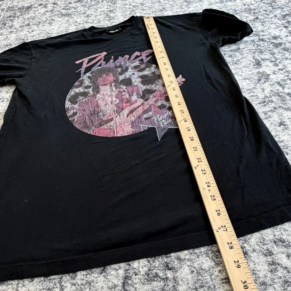 Cotton On Prince Purple Rain Graphic Tee Small Black Mens Band Rock Music Shirt